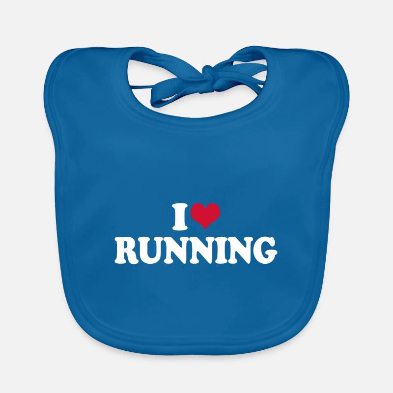 Runner I Love Running Organic Baby Bibs