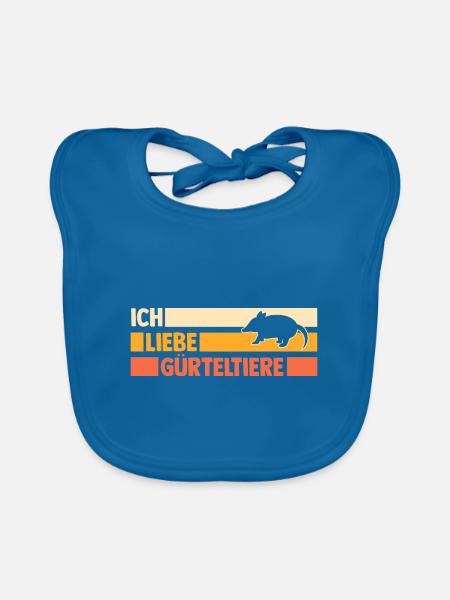 Gürteltier - Baby Bio-Lätzchen - Pfauenblau