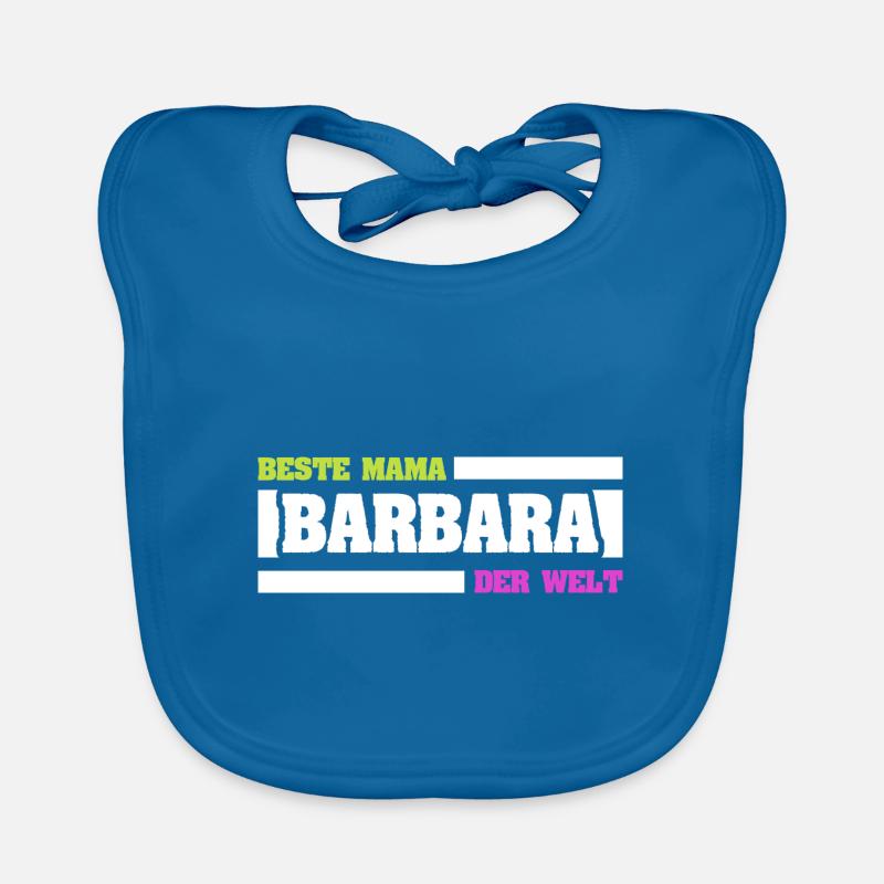 Barbara - Baby Bio-Lätzchen - Pfauenblau