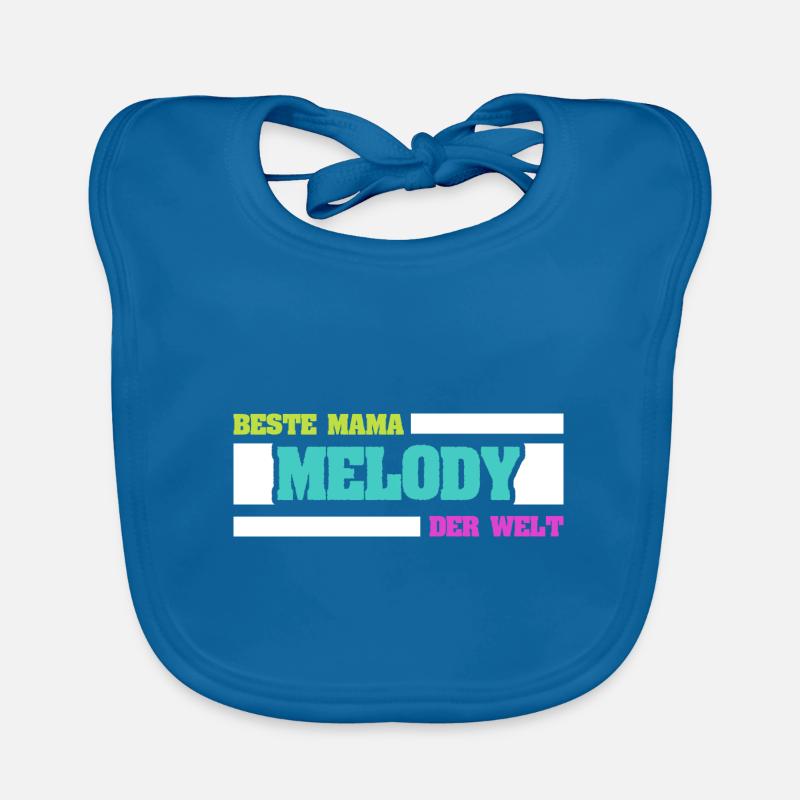 Melody als Mutter Baby Bio-Lätzchen