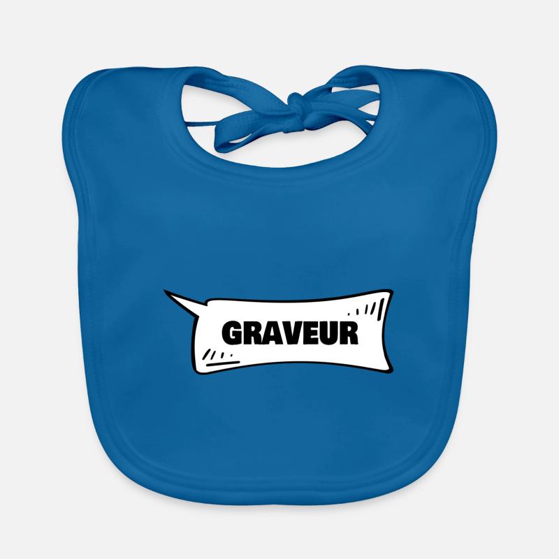 Speech Bubble Engraver Organic Baby Bibs