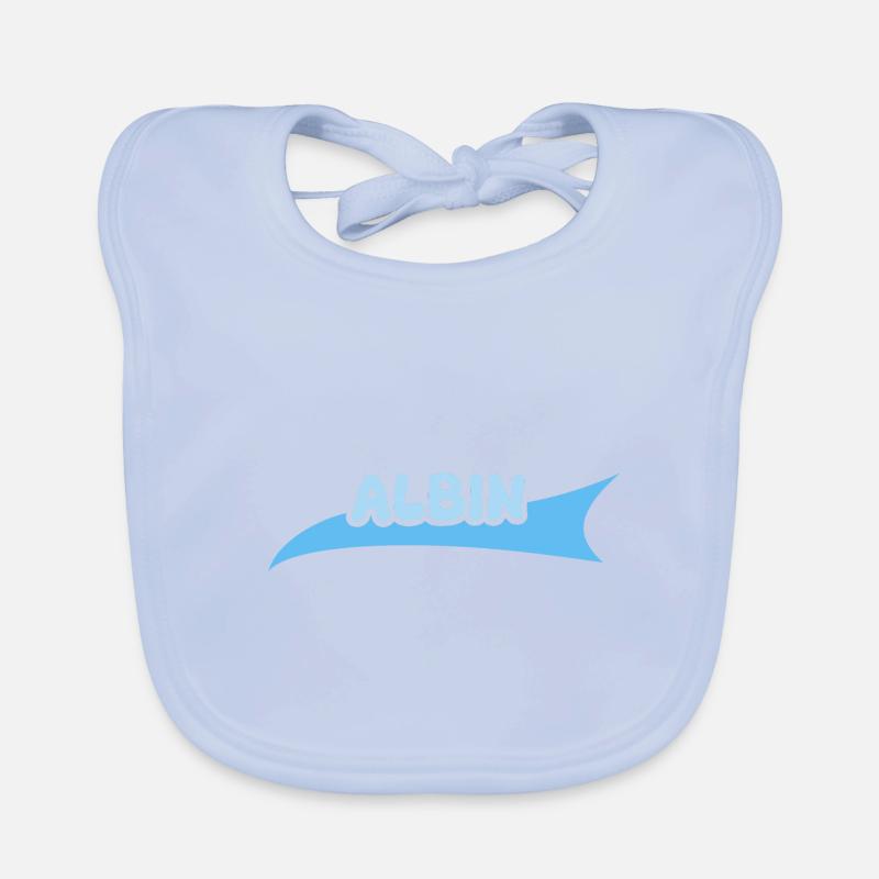 First name Albin Organic Baby Bibs