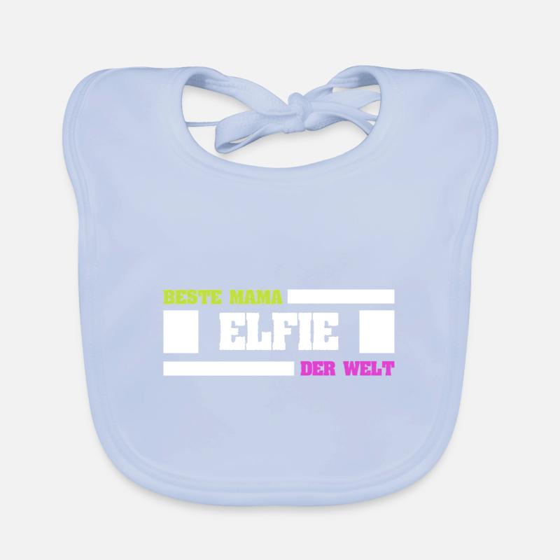 Elfie als Mutter Baby Bio-Lätzchen