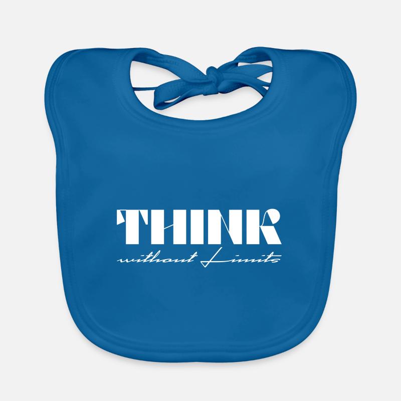Think without Limits - Organic Baby Bibs - peacock-blue
