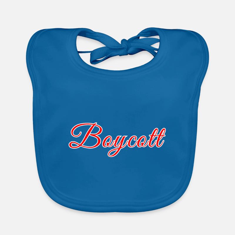 Red Stylized Boycott Organic Baby Bibs