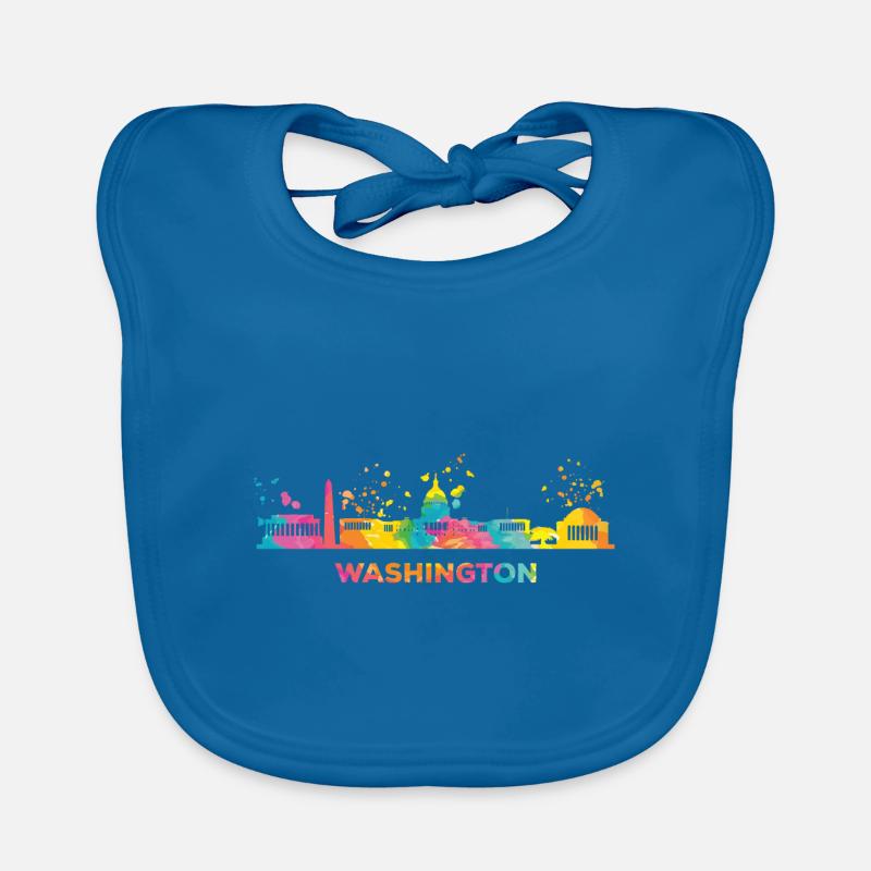 Washingtoner Skyline Washington Organic Baby Bibs