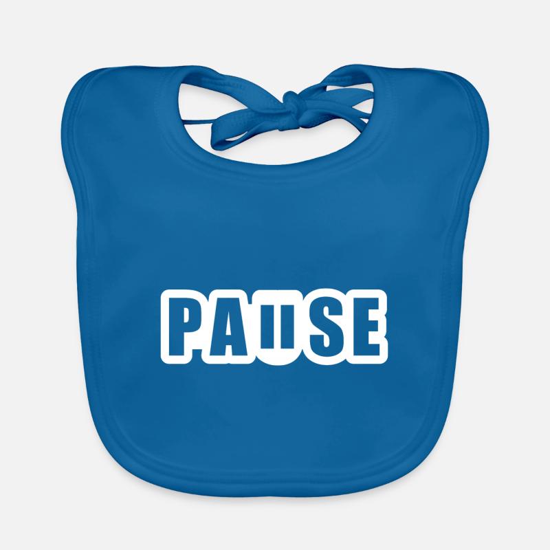 Pause - break - pause button Organic Baby Bibs