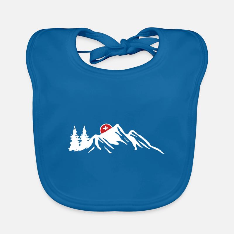 Schweiz Schweizerdeutsch Schweizer Berge Baby Bio-Lätzchen