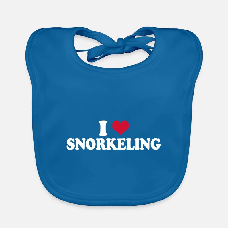 Snorkeling J’adore Snorkeling Plongée Plongeur Bavoir bio Bébé