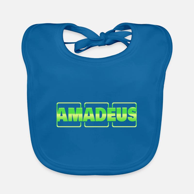 Baptême pour Amadeus Idée de cadeau Cadeau de baptême Bavoir bio Bébé