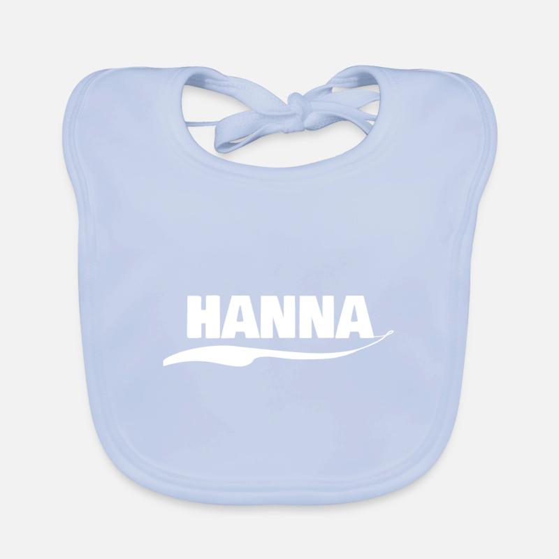 First name Hanna Organic Baby Bibs