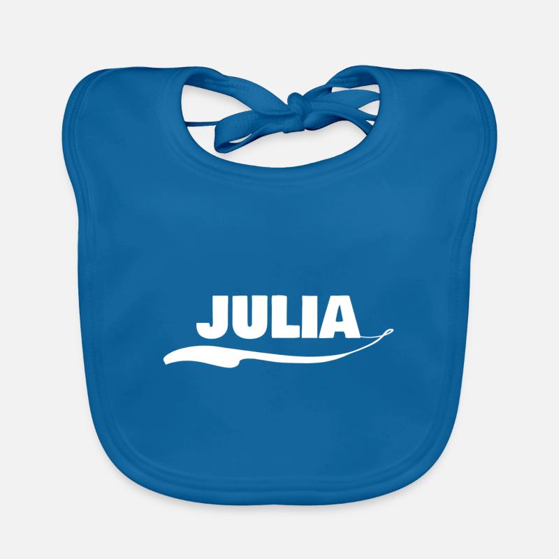 julia as a first name Organic Baby Bibs