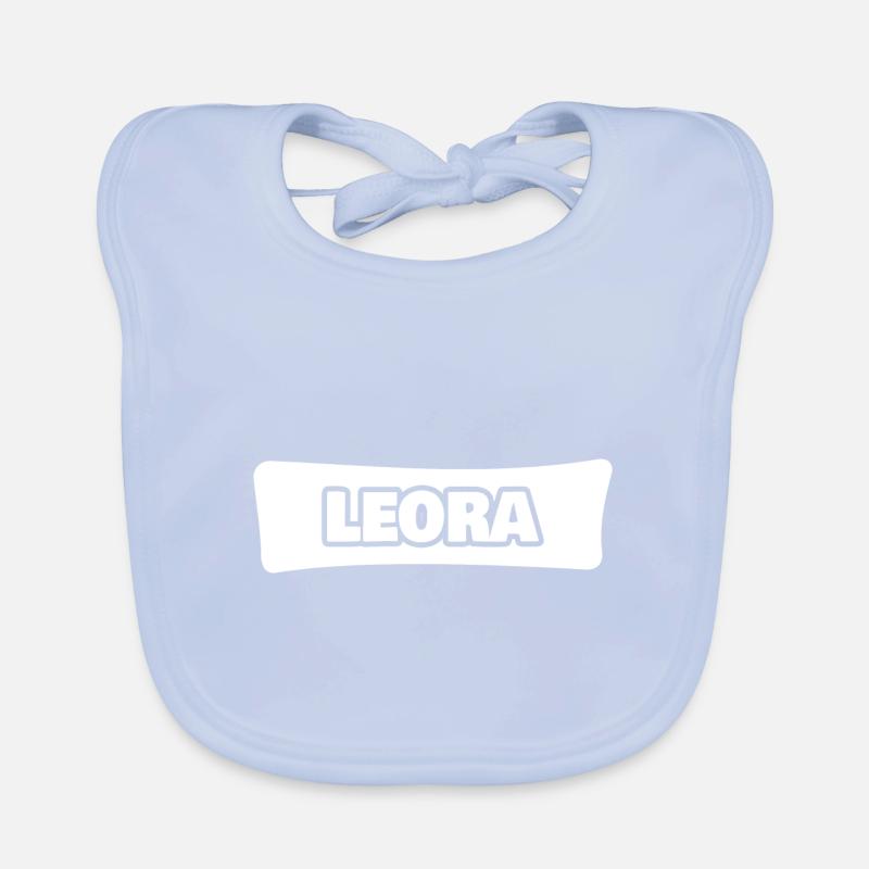 Leora comme nom Bavoir bio Bébé