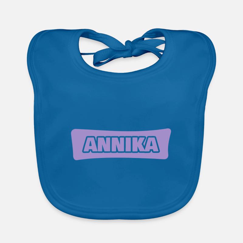 First name Annika Organic Baby Bibs