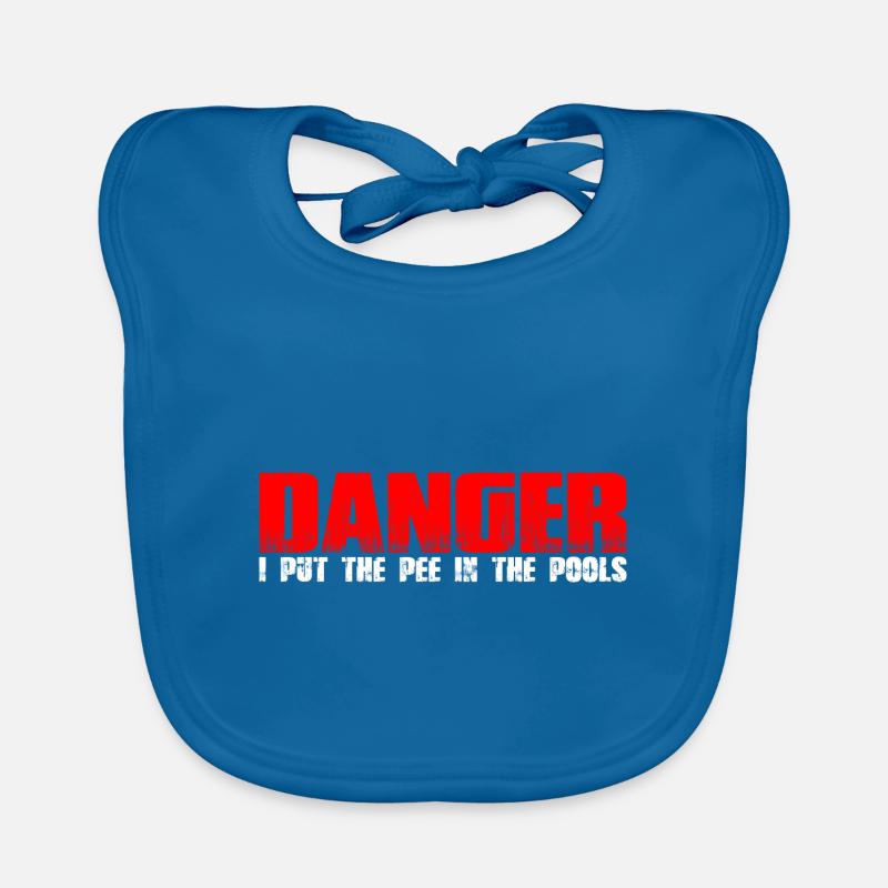 Danger I Put The Pee In The Pools 4 Baby Bio-Lätzchen