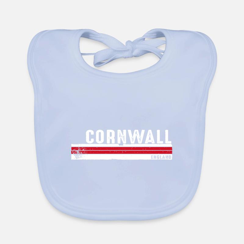 Cornouailles Angleterre Rétro Vintage Design pour Coastal Bavoir bio Bébé