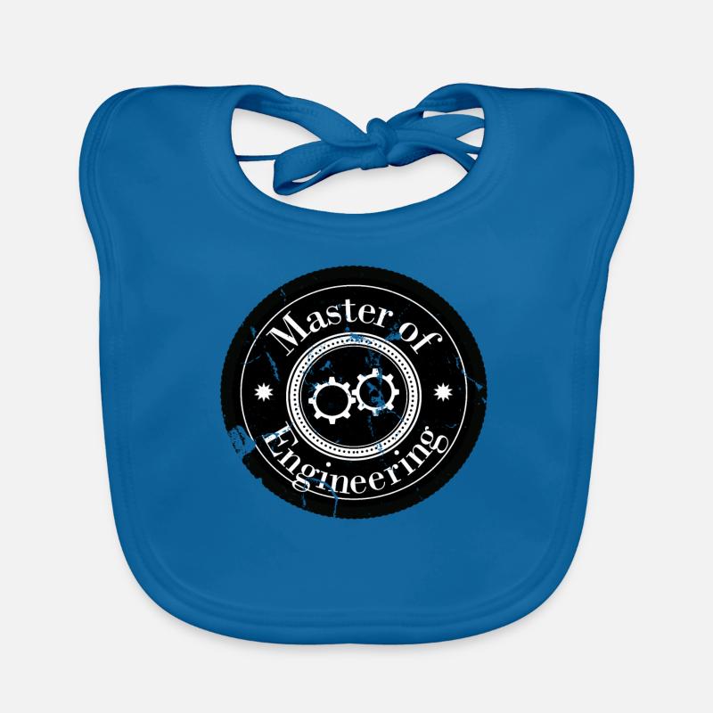 Master of Engineering Logo Patch Organic Baby Bibs