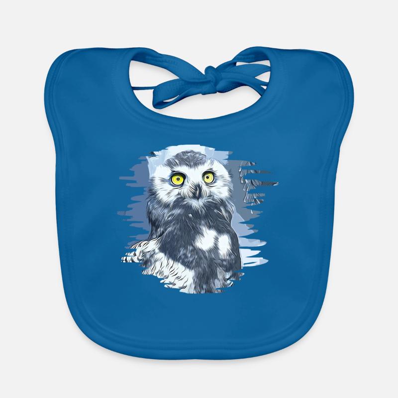 gxp snowy owl vector art Organic Baby Bibs
