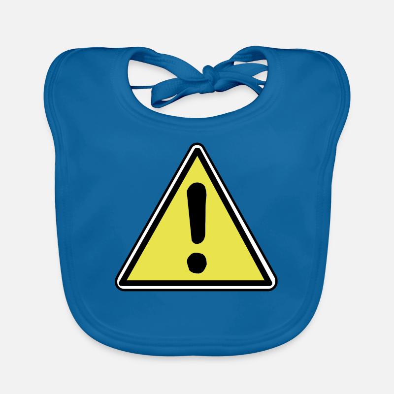 Attention - Bavoir bio Bébé - bleu paon