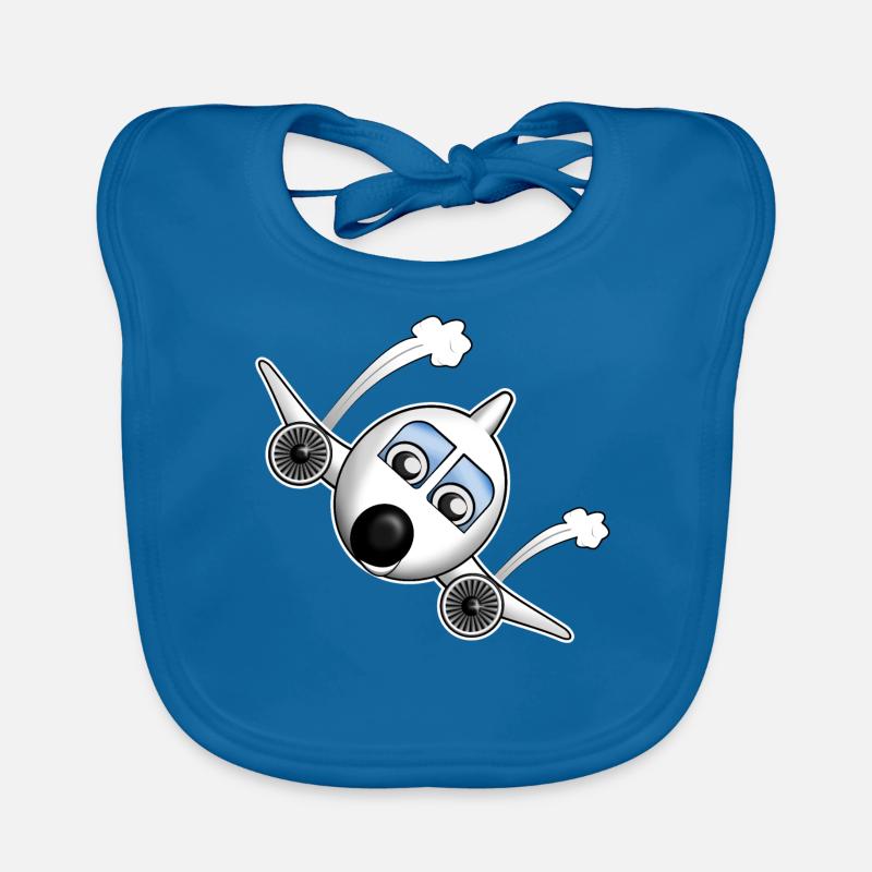Plane with face Organic Baby Bibs