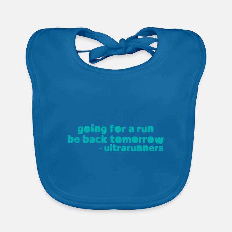 Going For A Run, Be Back Tomorrow 2 Organic Baby Bibs