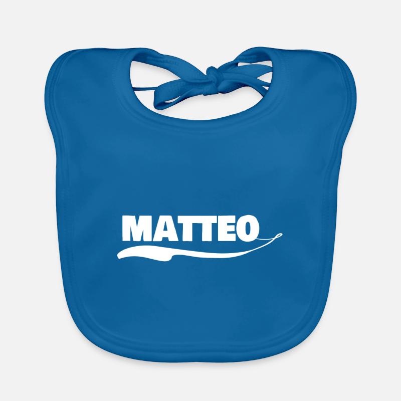 First name matteo Organic Baby Bibs
