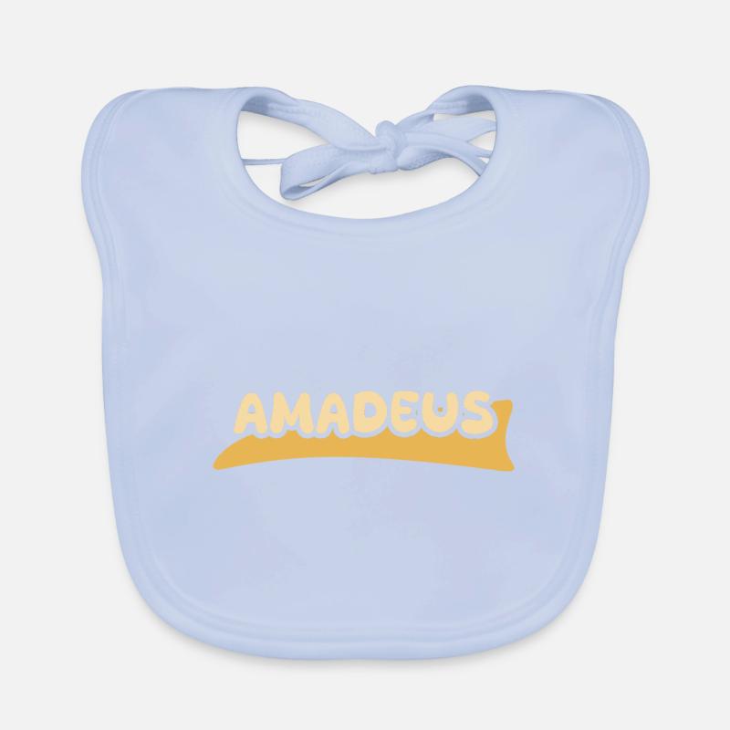 First name Amadeus Organic Baby Bibs