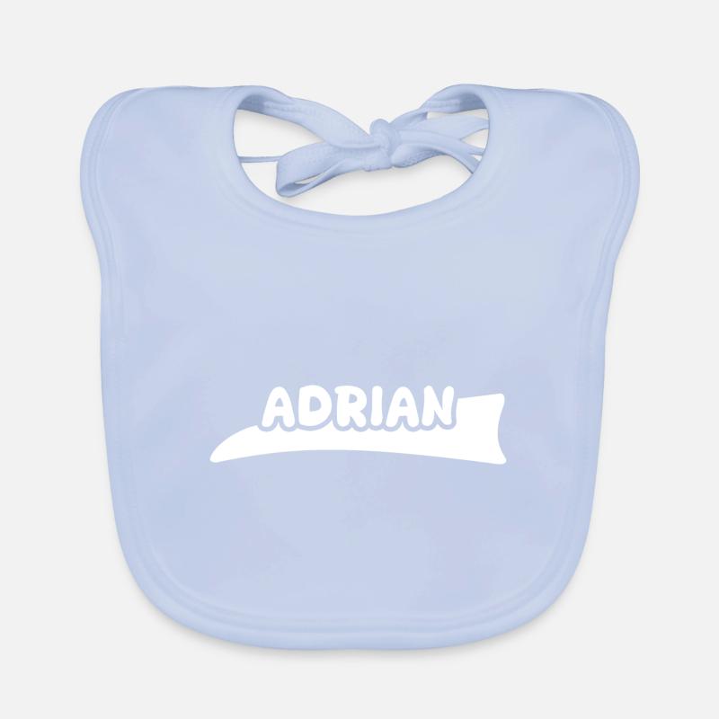 First name Adrian Organic Baby Bibs