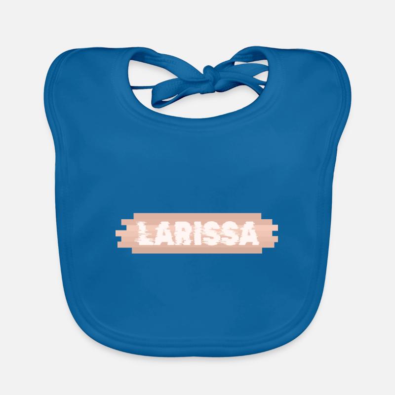 First name Larissa Organic Baby Bibs