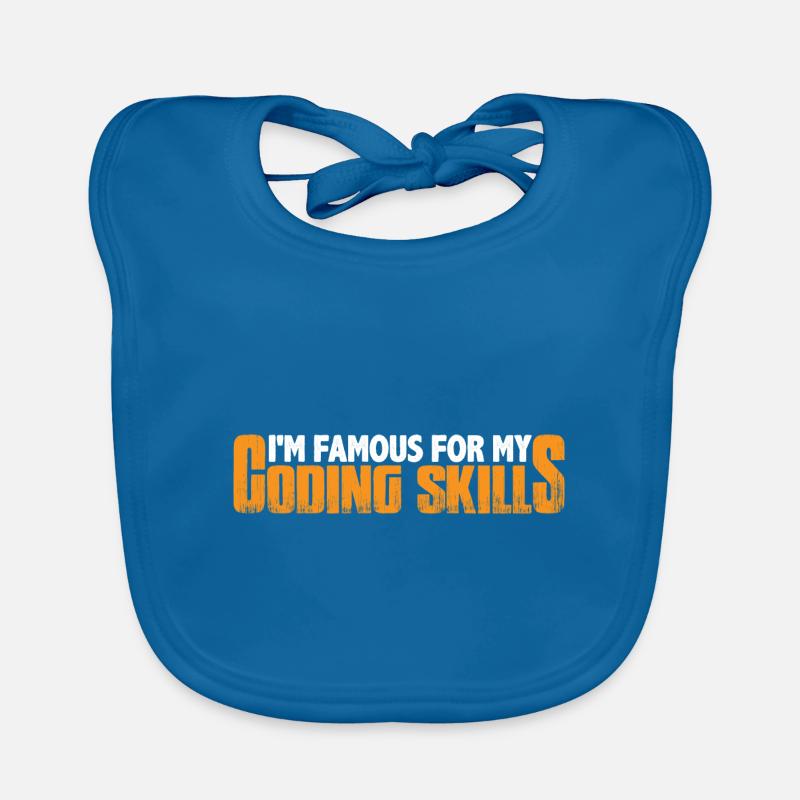 I'm Famous For My Coding Skills 4 Organic Baby Bibs