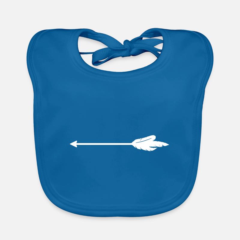 Pfeil Icon - Baby Bio-Lätzchen - Pfauenblau