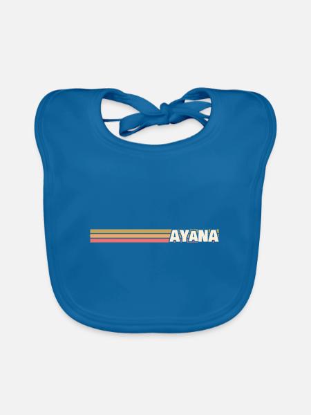 Ayana en tant que style - Bavoir bio Bébé - bleu paon - Devant