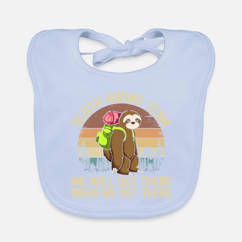 Sloth Hiking Team Well Get There When We Get There Bavoir bio Bébé
