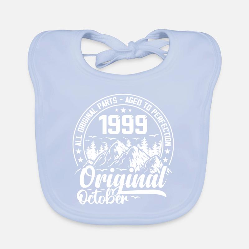 October 1999 Original:25 Years Anniversary Gift Organic Baby Bibs