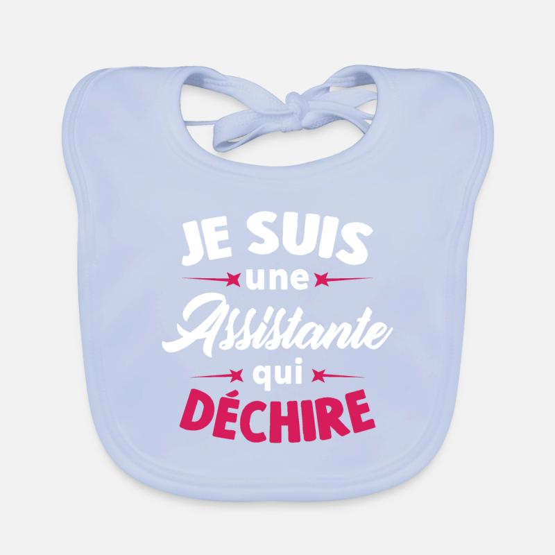 Je suis une assistante qui déchire Bavoir bio Bébé