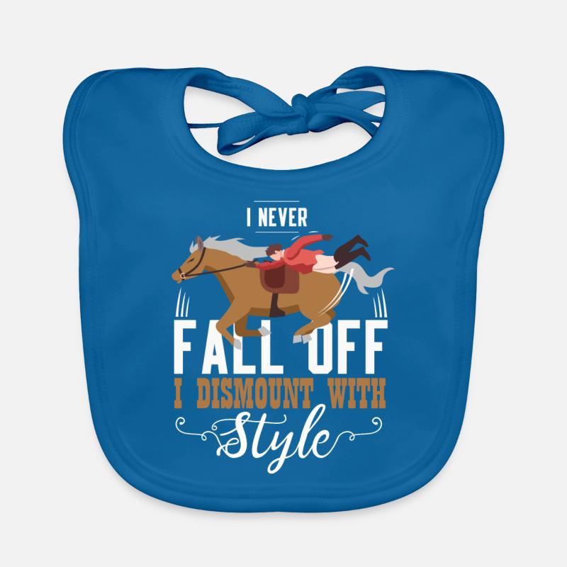 I Never Fall Off I Dismount With Style Gift Organic Baby Bibs