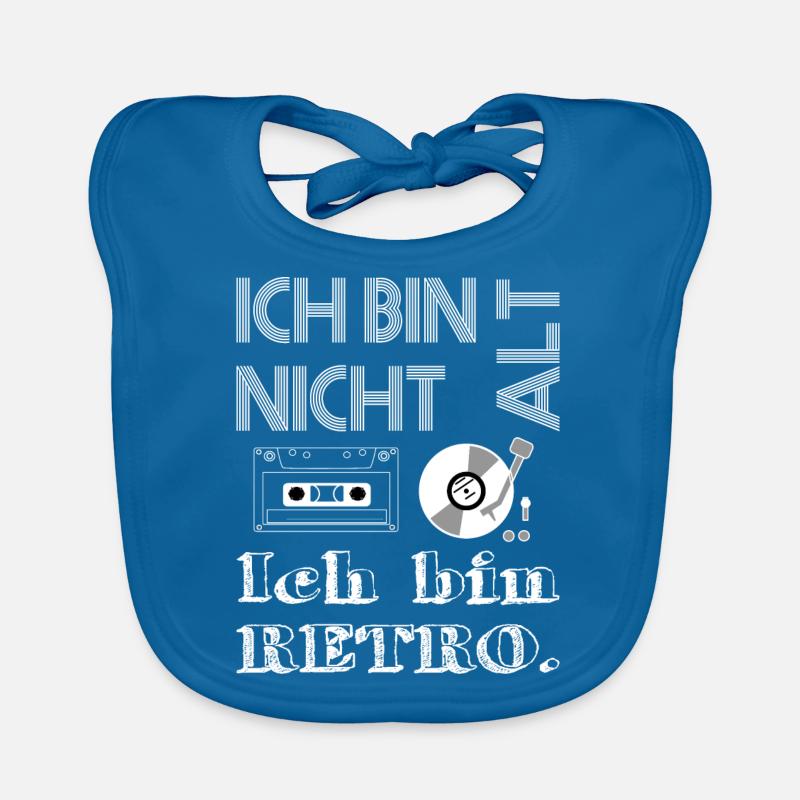 I am not old I am retro Organic Baby Bibs