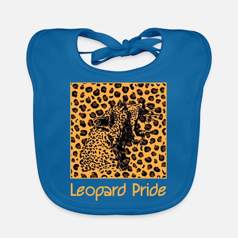 Leopard animal leopard pattern cat Organic Baby Bibs