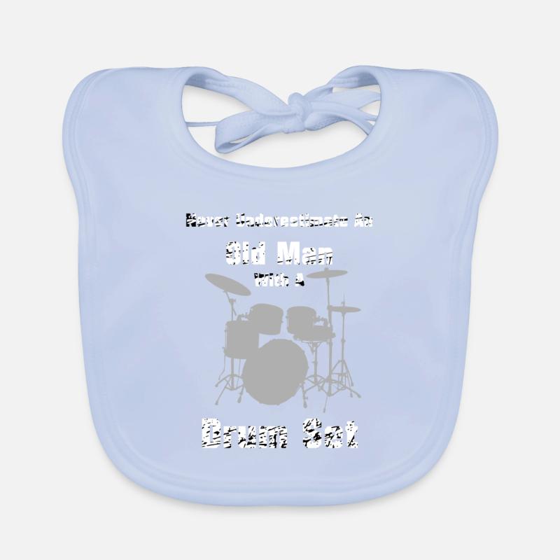 Drums, Never Underestimate on Old Man Drumset Bavoir bio Bébé
