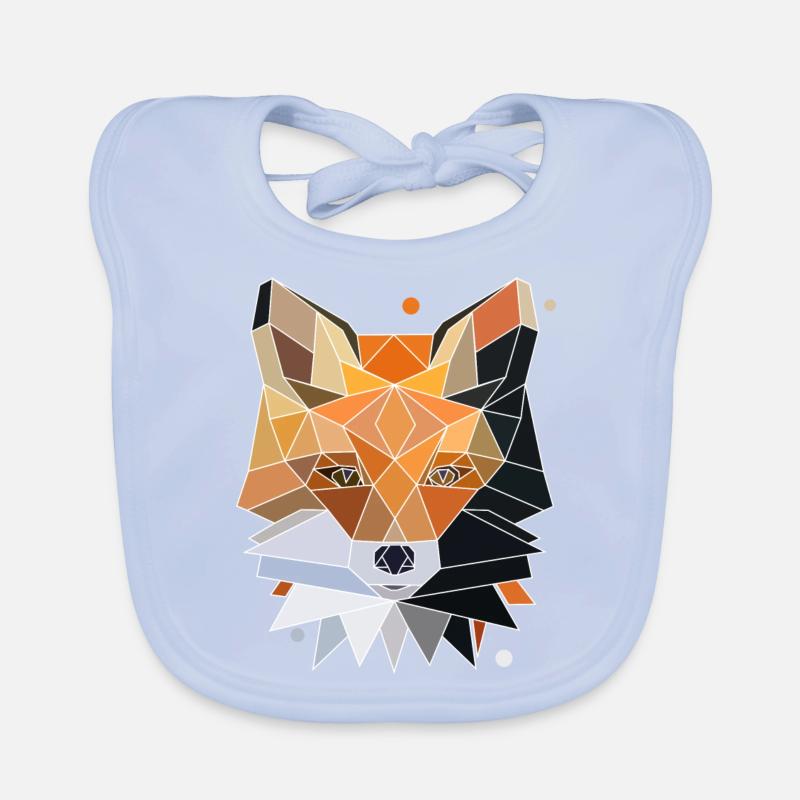 Conception de polygone de renard Bavoir bio Bébé