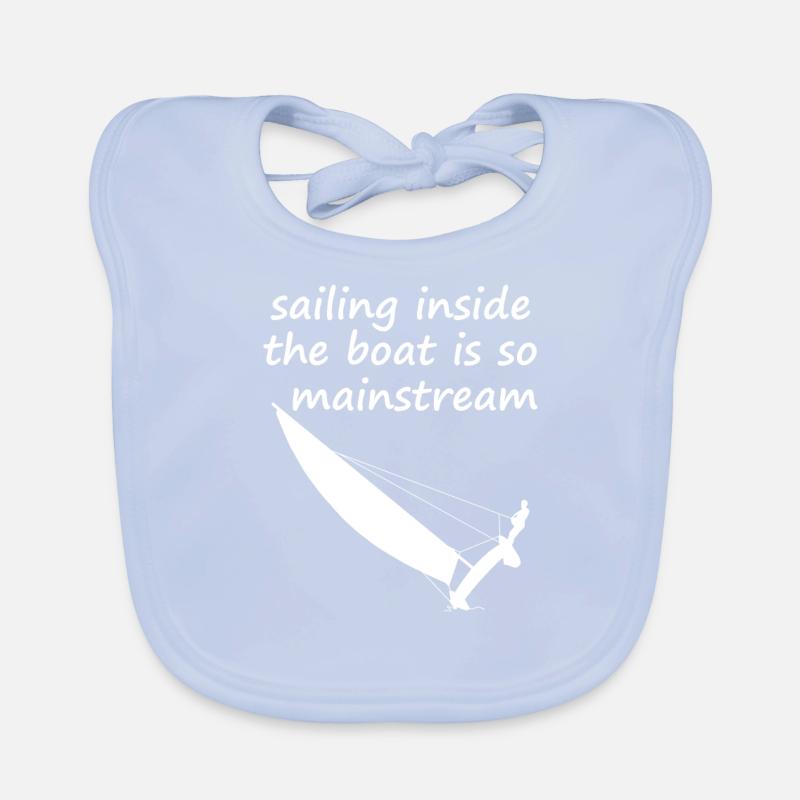 Catamaran voile - Devise drôle Bavoir bio Bébé