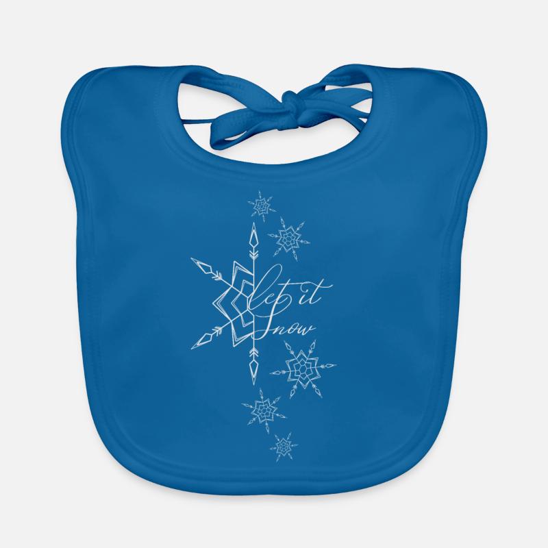 let it snow know Organic Baby Bibs