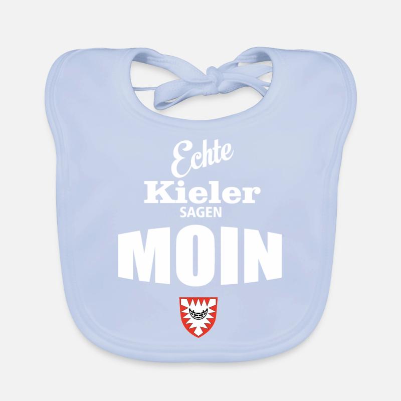 Kiel - Echte Kieler sagen Moin Baby Bio-Lätzchen