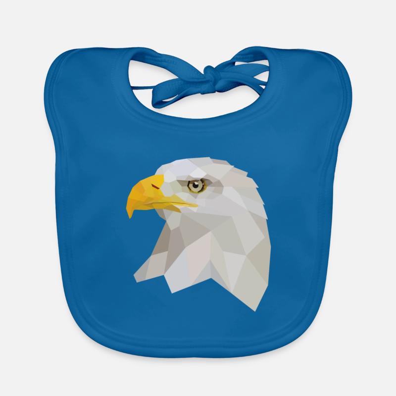 bald eagle - Organic Baby Bibs - peacock-blue