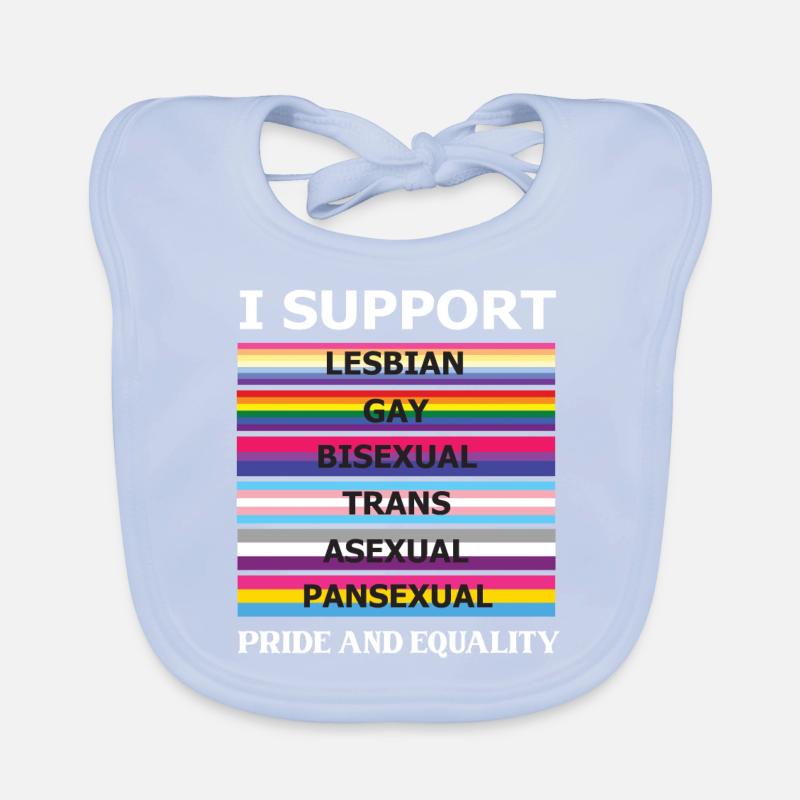 Rainbow Kleidung Regenbogen Mann Pride outfit Baby Bio-Lätzchen