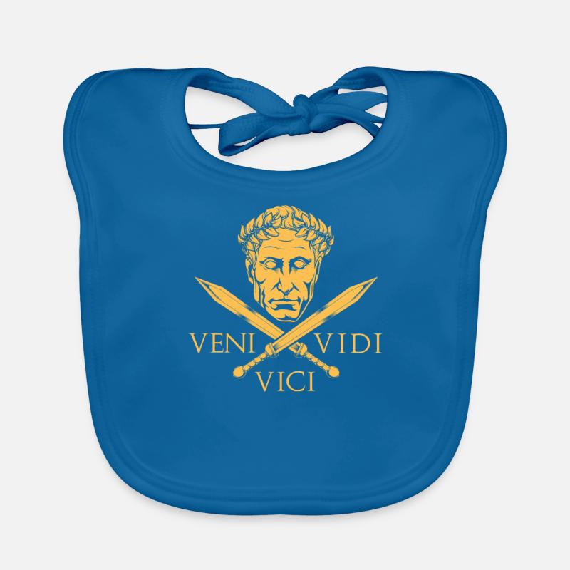 Caesar und Schwerter - Veni Vidi Vici Baby Bio-Lätzchen
