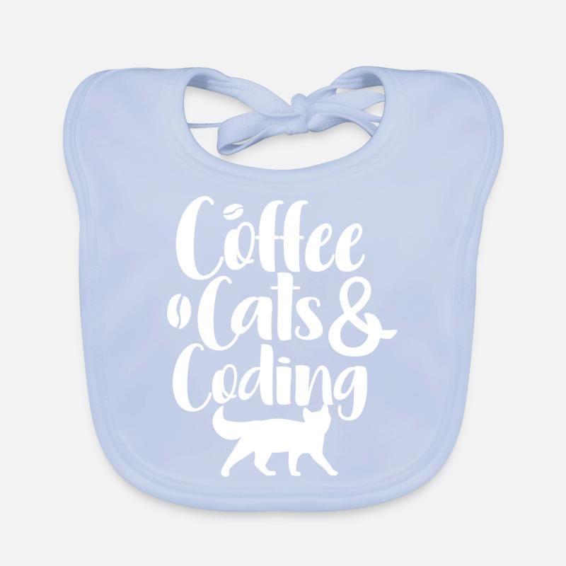 Coffee Cats And Coding Baby Bio-Lätzchen
