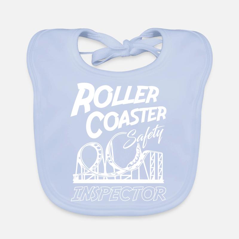 Roller Coaster Safety Inspector Organic Baby Bibs