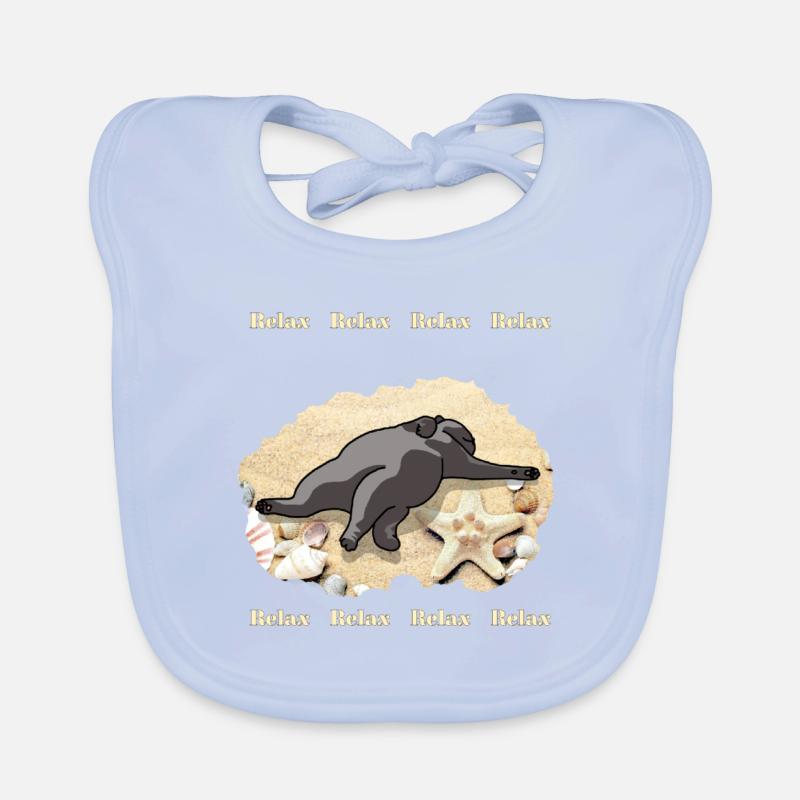 Chat sur la plage Bavoir bio Bébé