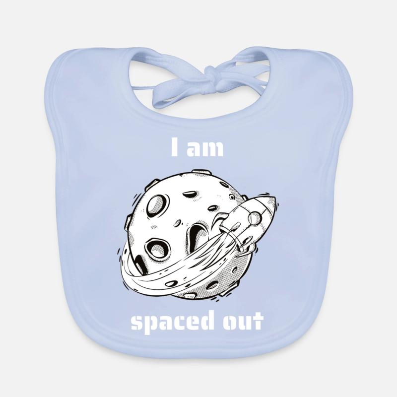 I Am Spaced Out Funny Retro Outer Space Designs Baby Bio-Lätzchen